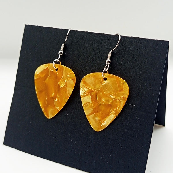 Boucles d'oreilles médiators - Nacre orangé