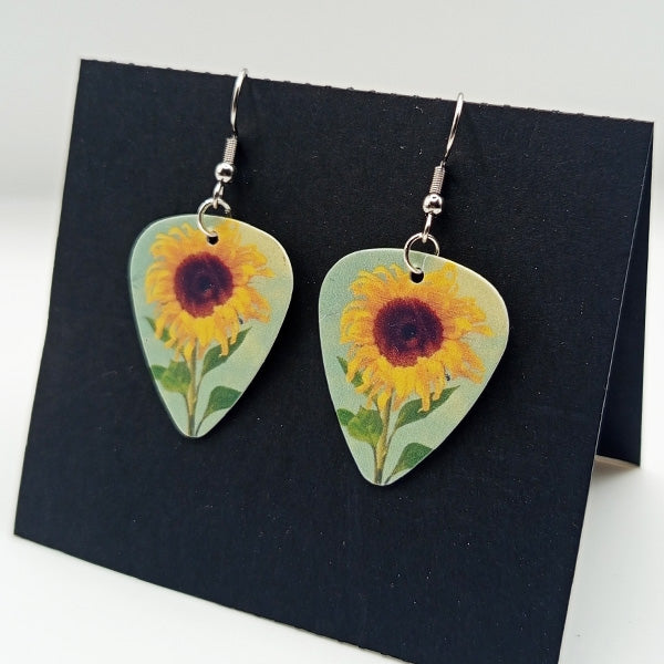 Boucles d'oreilles médiators - Tournesol