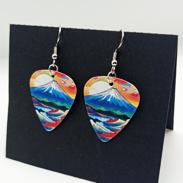 Boucles d'oreilles médiators - Mont Fuji