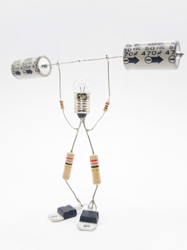 Sculpture électronique - L'haltérophile