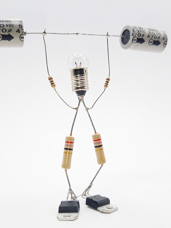 Sculpture électronique - L'haltérophile