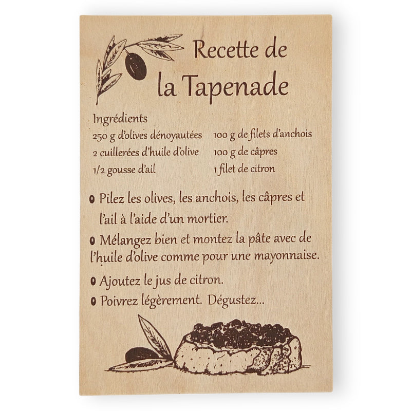 carte postale en bois sérigraphiée qui peut être envoyée par la poste avec un seul timbre