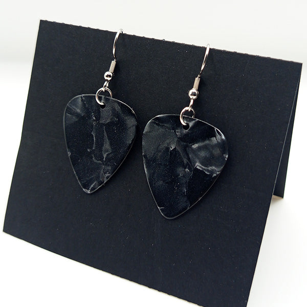 Boucles d'oreilles médiators - Nacre noir