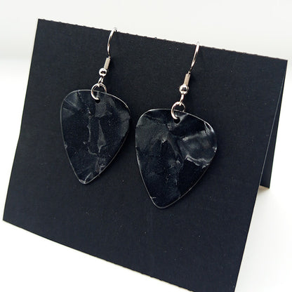 Boucles d'oreilles médiators - Nacre noir