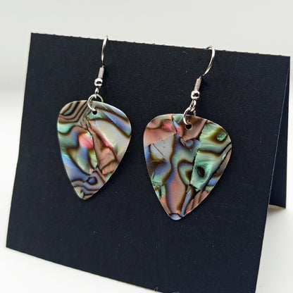 Boucles d'oreilles médiators - Nacre vitraux