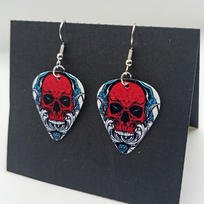 Boucles d'oreilles médiators - Tête de mort