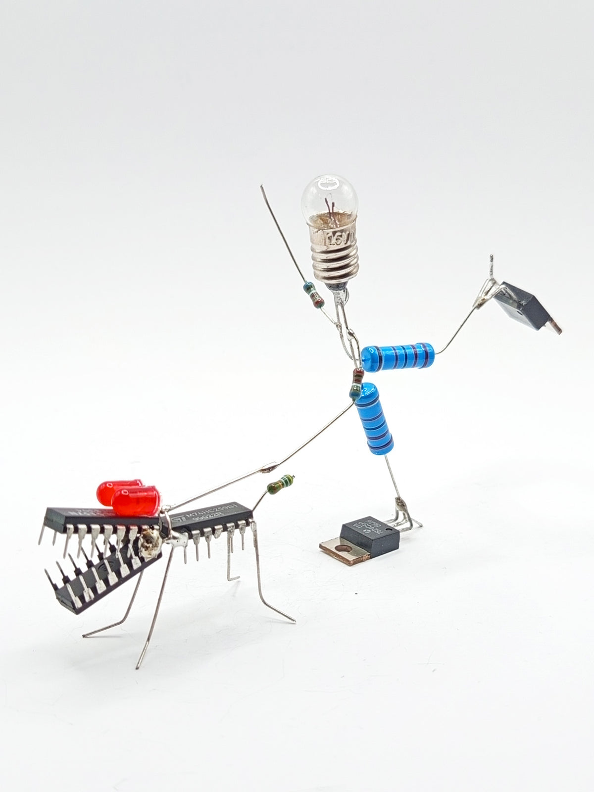 Sculpture électronique - Le chien et son maître