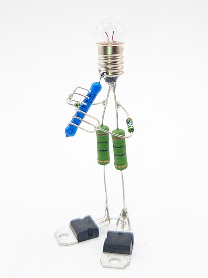 Sculpture électronique - Le flûtiste