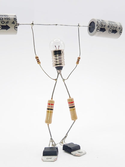 Sculpture électronique - L'haltérophile