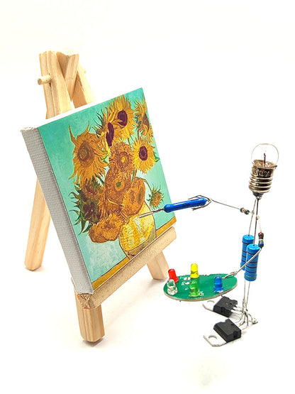 Sculpture électronique - Le peintre et son tableau